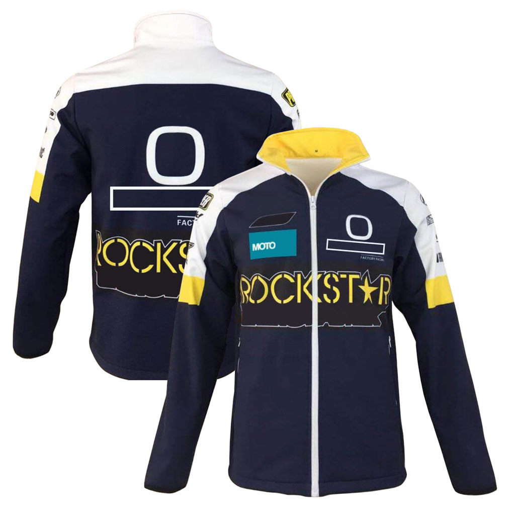 2023 Motorcykel racing kostym blixtlås jacka höst och vinter motocross ridning herr hoodie mode moto team varma fleece jackor