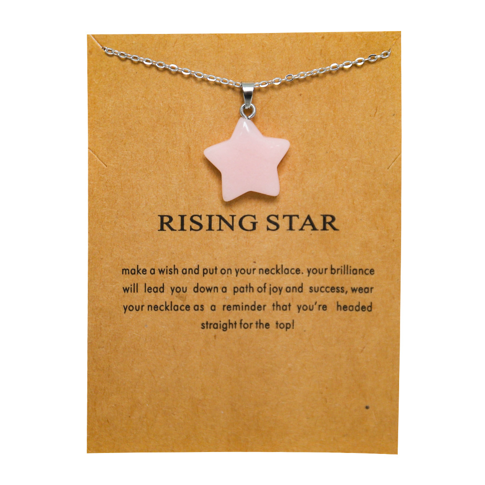 Rising Star Luminous Kamienna wisiorek niebieski zielony blask światło w ciemnym naszyjniku do tworzenia biżuterii z kartą