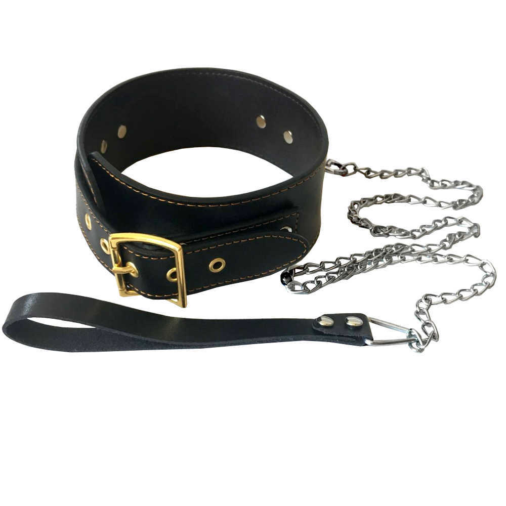 Beauty Items Black emperor SM leather high quality handcuffs feet collar three pieces of binding black toys sexy