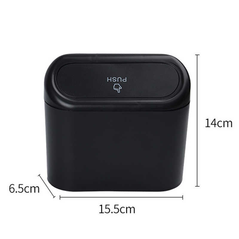 Universal Hanging Car Trash Bin For Car Interior Dust-Proof Waterproof Rubbish Can Square Pressing Trash Cans Auto Accessories