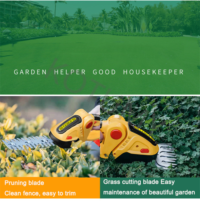 Elektrische maaier grassnijder draadloze handheld hedge trimmer 2-in-1 hand vastgehouden afschuifstruiken handheld