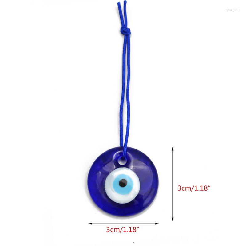 Porte-clés Lucky Turc Grec Evil Blue Eye Charm Pendentif Lampe Verre Voiture Maison Amulet248v