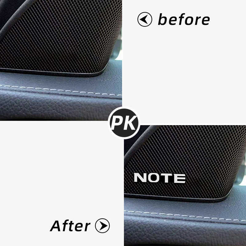Audio Dekorat 3D Aluminium Odznaka Naklejka na Nissan Note E11 E12 Akcesoria Stylizacja samochodowa