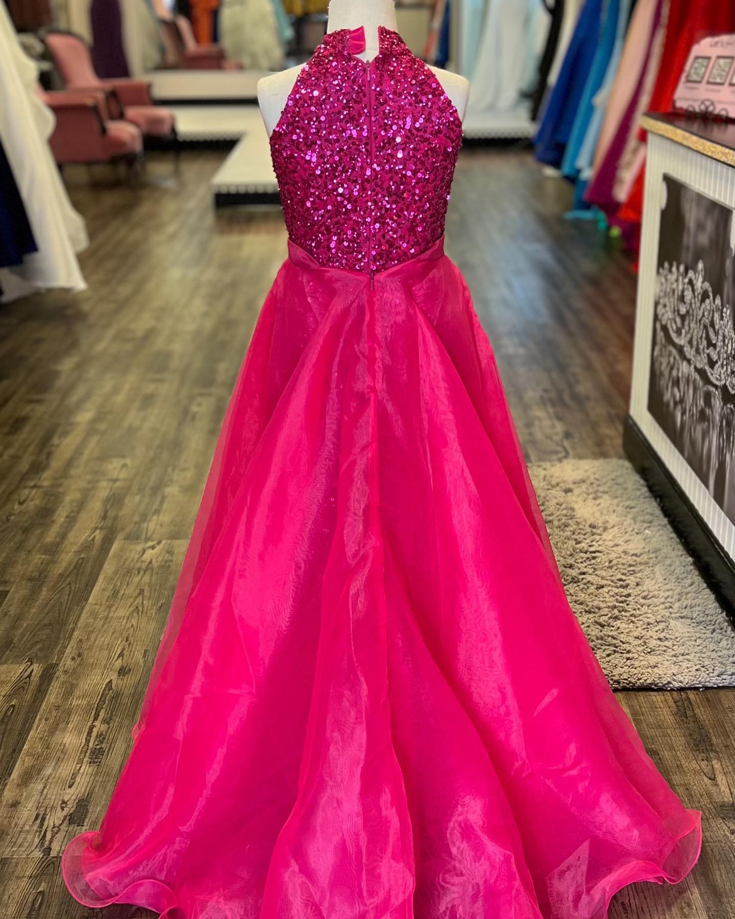 Girl Pageant Romper Dress 2023 Overskirt Cekin Kid Urodziny Formalne przyjęcie Kombinezon Suknia Maluch Preteen Teen Little Miss Wschodząca gwiazda Na scenie Zabawa Moda Wywiad