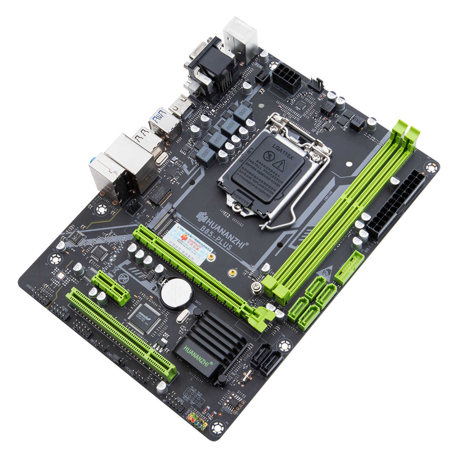 Carte mère HUANANZHI B85 PLUS M-ATX Intel LGA 1150 i3 i5 i7 E3 DDR3 16GB M.2 SATA3 USB3.0 VGA DVI carte mère compatible HDMI