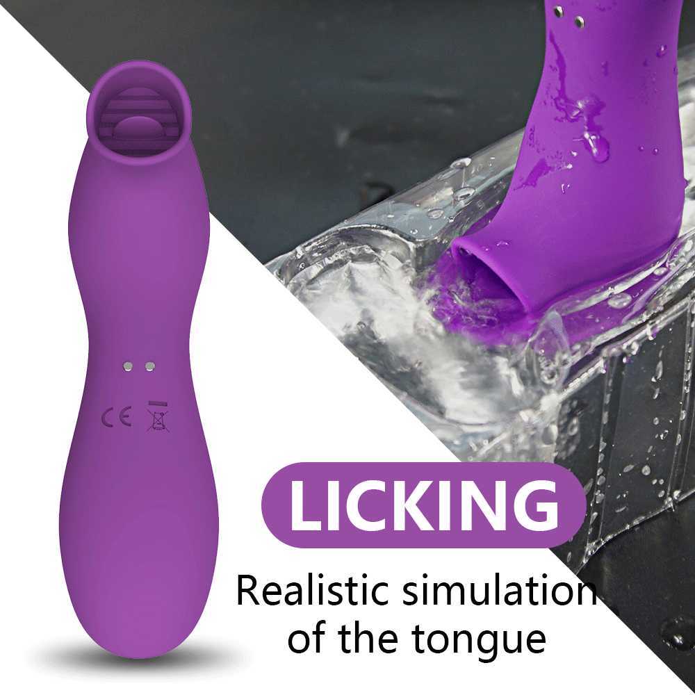 Itens de beleza 2 em 1 fêmea suck vibrador clitóris de sucção estimulador de copo de masturbação mamilo lambendo a língua oral brinquedos sexy para mulheres