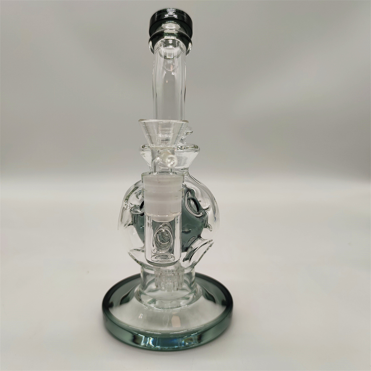 2022 Pipe à eau en verre Heady Bong de 8 pouces Bong Dabber Rig Recycler Pipes Bongs Bllue Round Nest Peigne Filtre Pipes à fumée 14,4 mm Joint femelle avec BowlBanger régulier