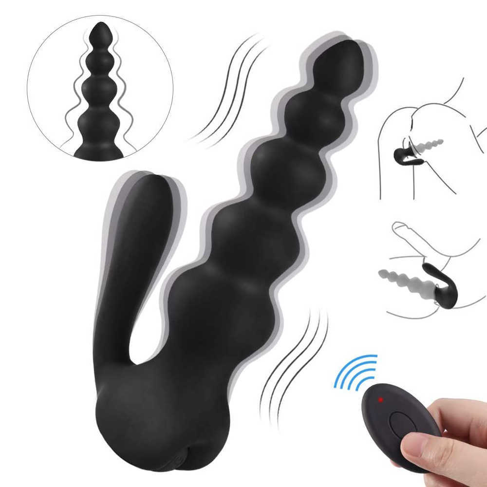 Schönheitsartikel G-Punkt-Vibrator Klitoris-Stimulator Anal-Prostata-Massagegeräte Fernaufladbares Silikon-Sexspielzeug für Erwachsene für Männer und Frauen