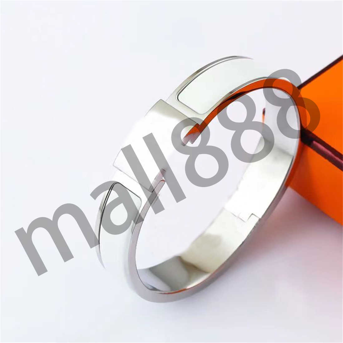 12mm wide Bangle bracelet Designer Letter Platinum bracelets for women Luxury Brand mens bangles Fashion Jewelry Daily Accessories Party Wedding Gift