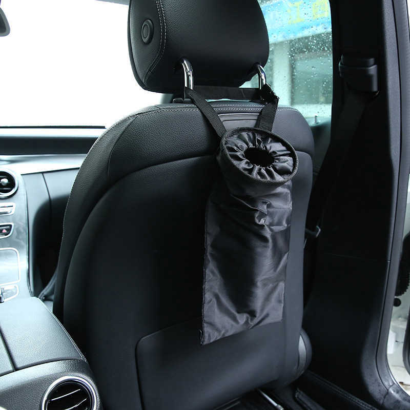 Intérieur de voiture Portable poubelle Oxford tissu sac à ordures siège de voiture arrière porte-poubelle accrocher sac à litière stockage conteneur à ordures