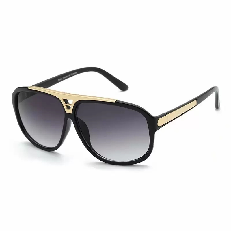 Gafas de sol redondas de moda Gafas Gafas de sol Diseñador Marco de metal negro Lentes de vidrio oscuras de 50 mm para mujer para hombre Mejor Brown Cases275J