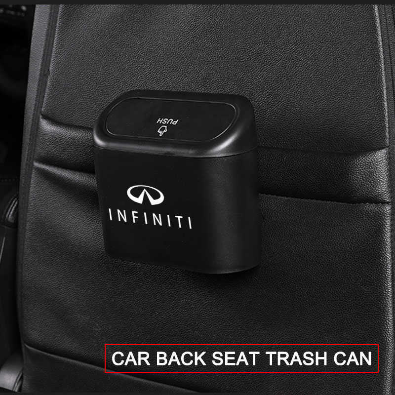 Car Trash Bin Hanging Vehicle Garbage Case Interior Accessories for Infiniti FX35 Q50 Q30 ESQ QX50 QX60 QX70 EX JX35 G35 Decor