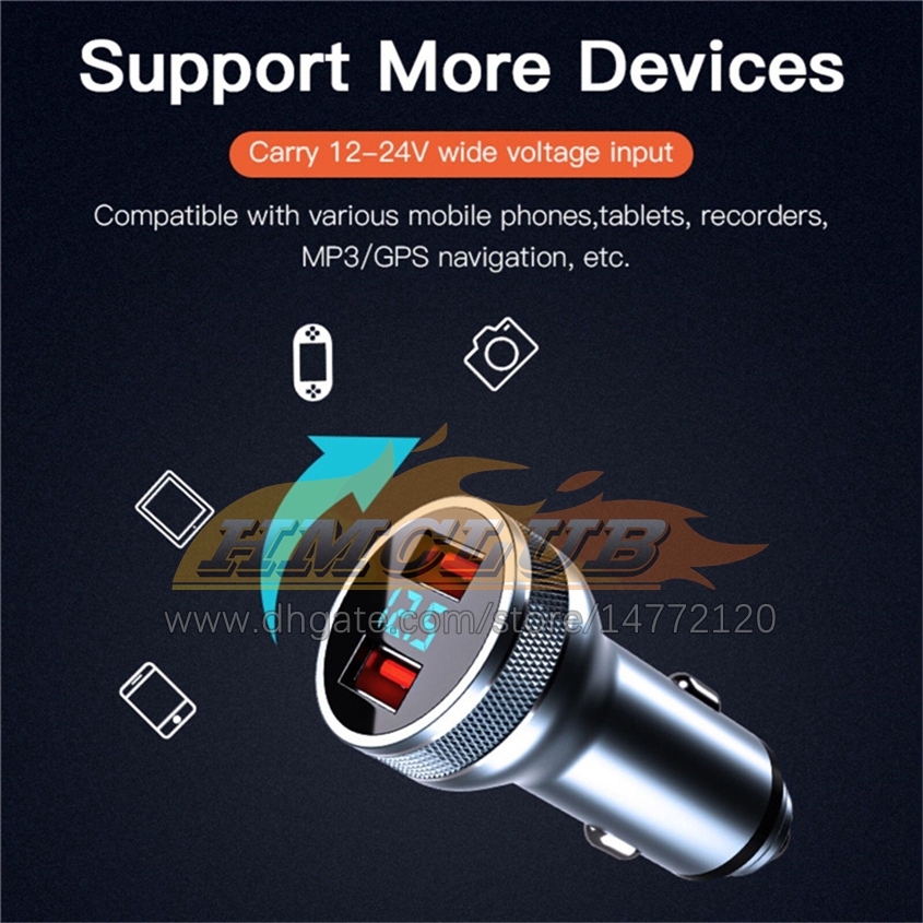 CC284 36W 2 Ports USB PD chargeur de voiture QC 3.0 Charge rapide pour iPhone 12 11 Xiaomi Samsung adaptateur de Charge de téléphone portable dans la voiture