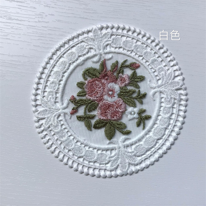 Okrągłe maty kolejki ręcznie robione szydełkowe małe bawełniane dolies koronkowe stół puste podkładki francuskie style