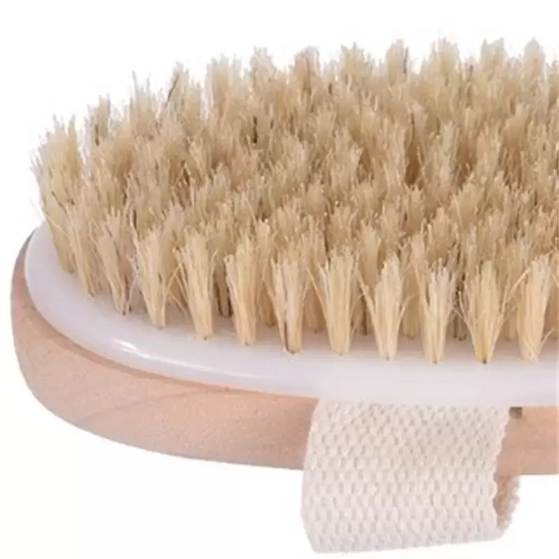 Pędzel do kąpieli sucha skóra miękka naturalna drewniana kąpiel prysznic Bristle Spa Broow Broom Bez uchwytu wly935