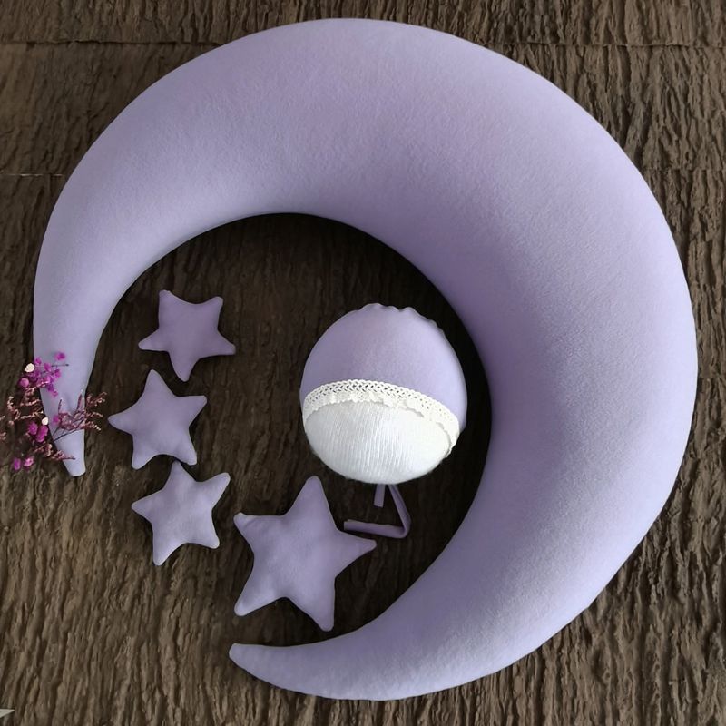 Keepsakes Baby Posing Pillow born Pography Props Cute Hat Colorful Beans Moon Stars Po Shooting Set For Infant Gifts 221101