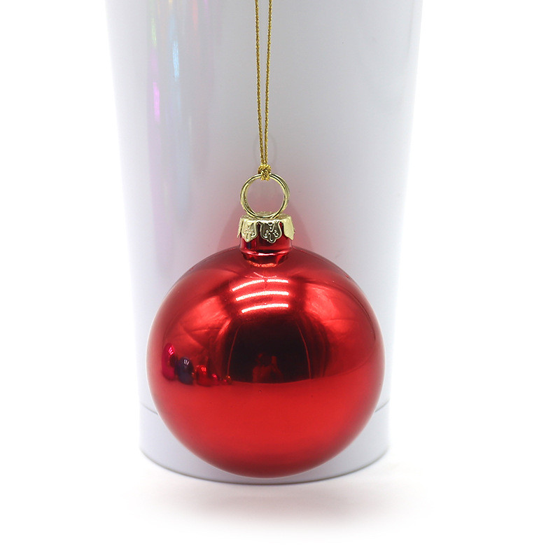 Sublimation boule de noël simple face pour sous 3.15 pouces 8 cm décorations de noël en plastique maison pendentifs extérieurs par Air A12