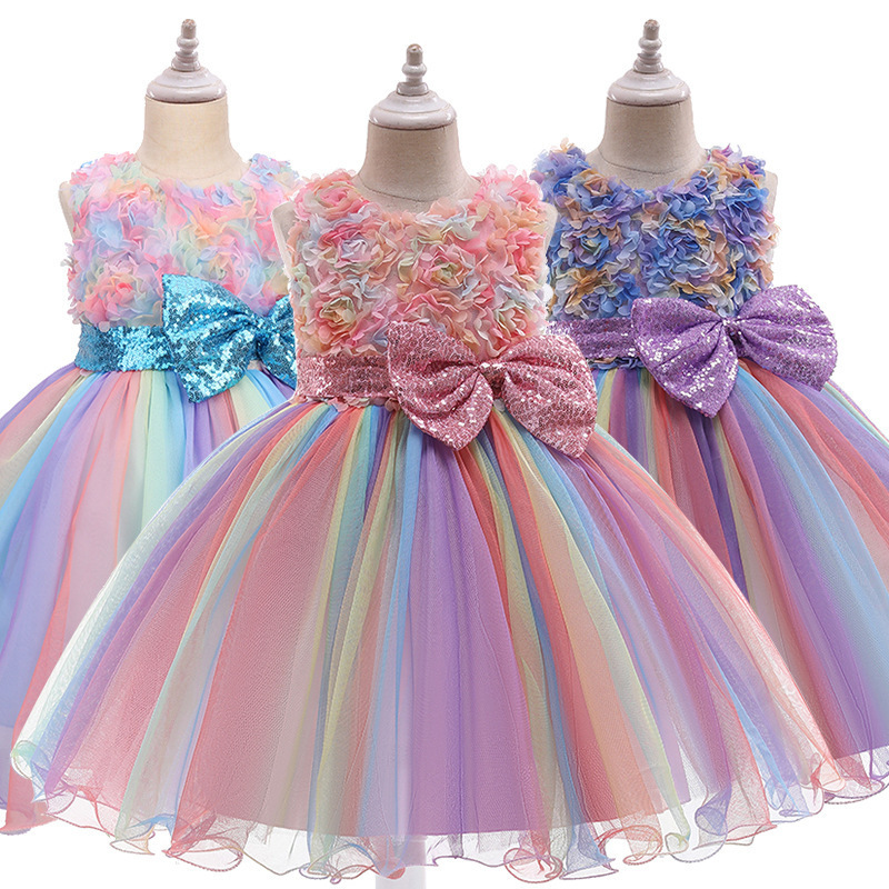 Girl's Dresses 2-12Y Girl Summer Lace Princess Dress Children Floral Gown For Girls Clothing Kids Birthday Party Tutu Custome Vestidos 221101