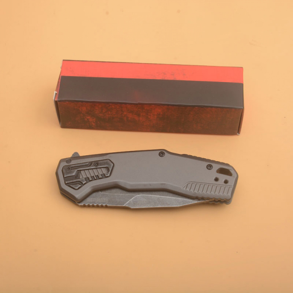 Promotion KS 2061 Assisted Flipper Folding Knife D2 Stone Wash Blade Stainless Steel Handle EDC Pocket Folder Knives with Retail Box