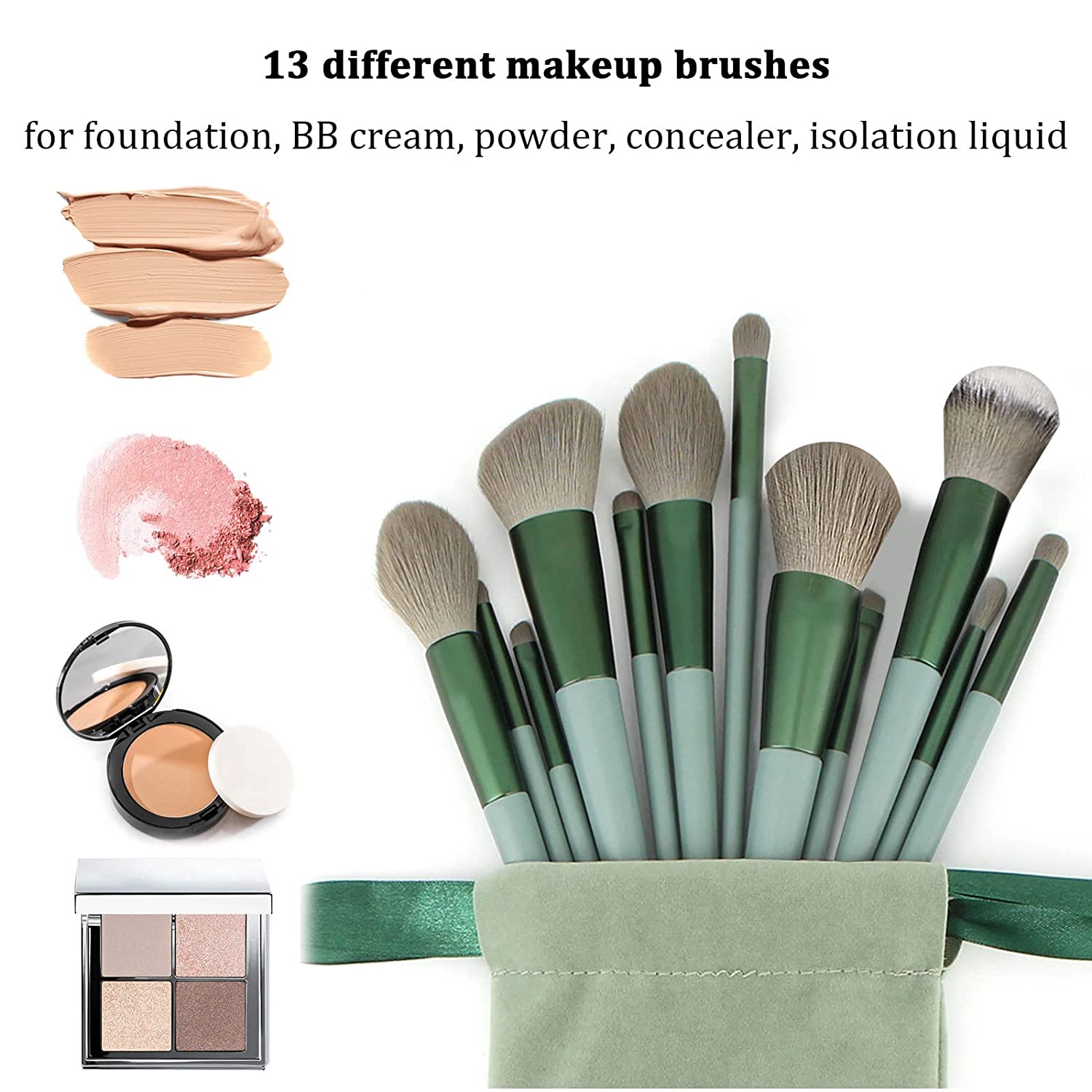 Face Makeup Brushes Set Professional Foundation Eyeshadow Travel Makeup Brush for Beginners and Enthusiasts
