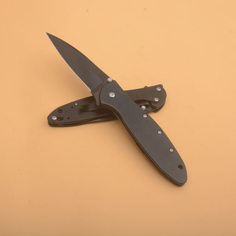 Promotion KS 1660CKT Assisted Flipper Folding Knife 14C28N Black Blade Stainless Steel Handle EDC Pocket Folder Knives with Retail Box