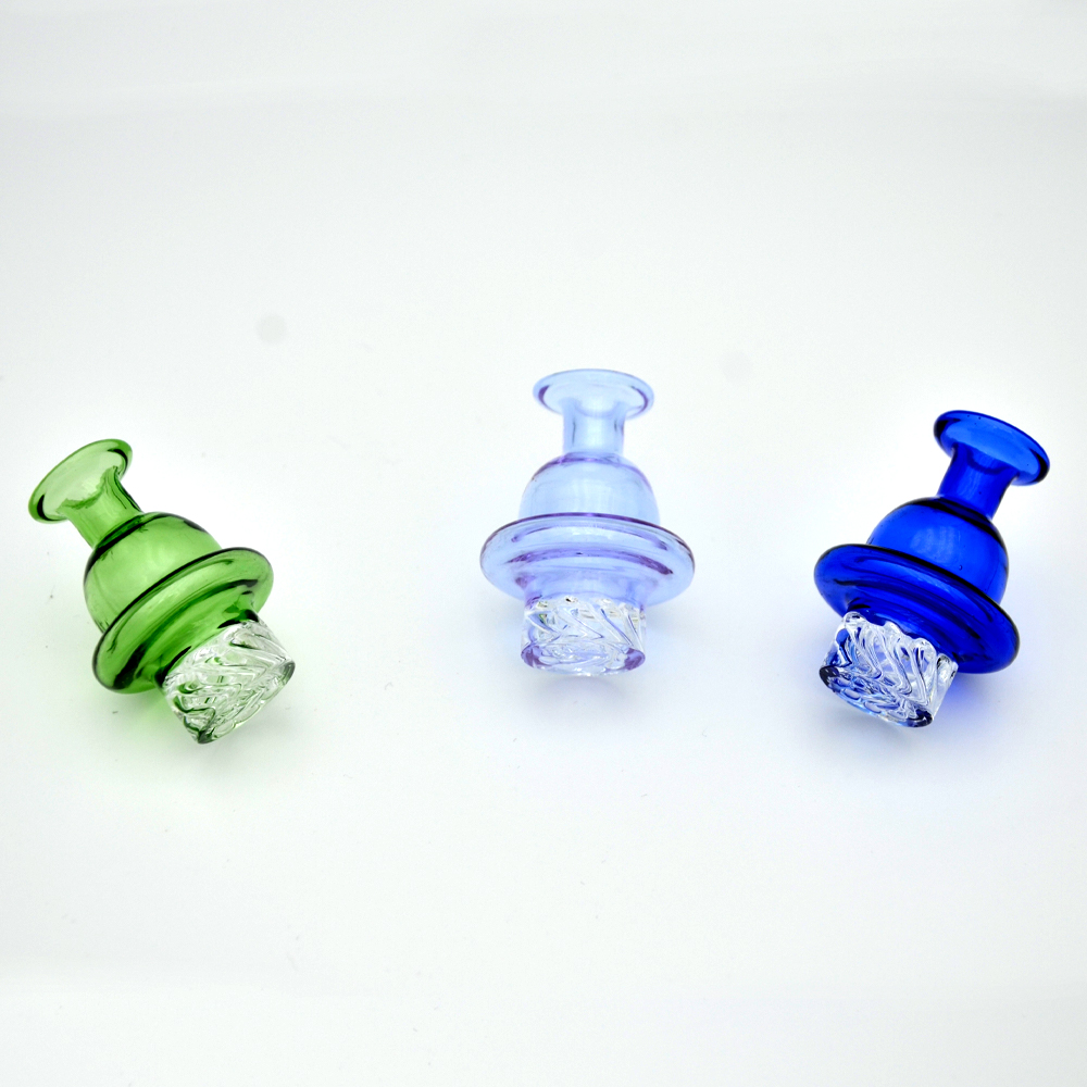 Gekleurde cycloon glas koolhydraten rookaccessoires nieuwe spinning bubble ball 25 mm od met luchtgat voor kwart banger bowl dab olieligingen bong