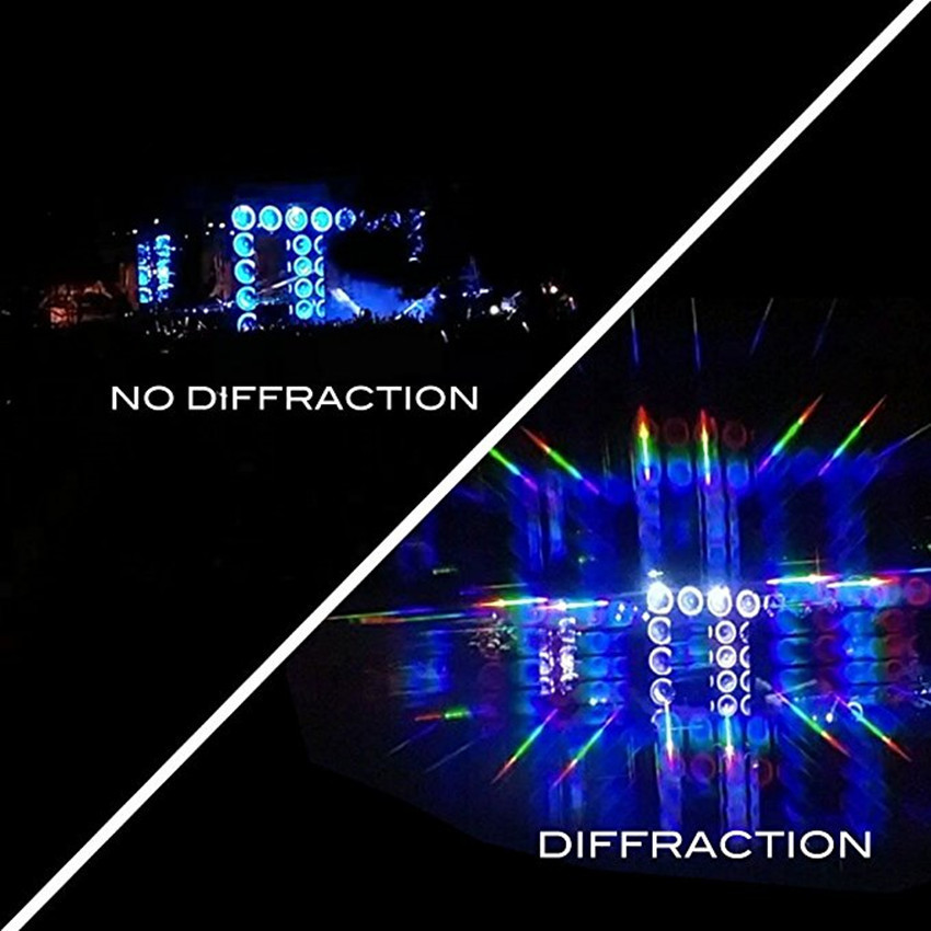 Óculos 3D Papel Prismas Difração Fireworks com 13500 linhas/Lentes Espirais Para Laser Shows Raves Lights Atacado 221101