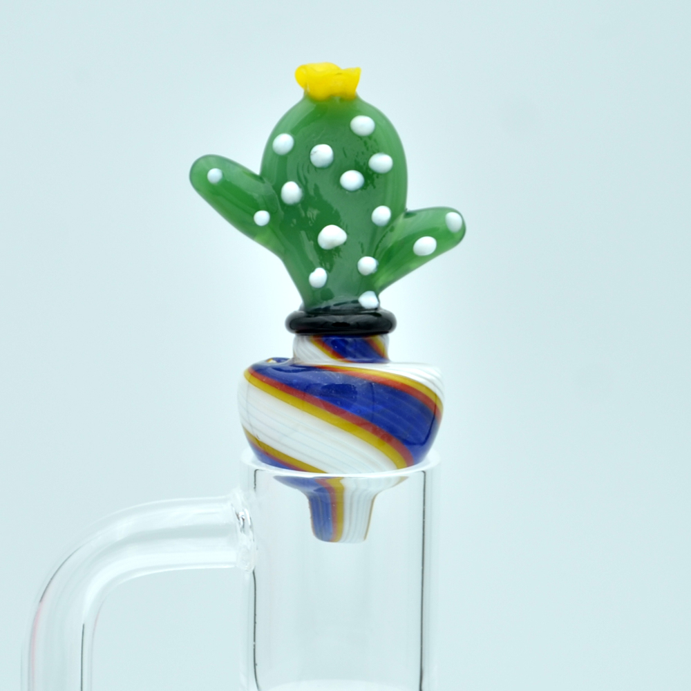 2024 Nouveau cactus bulle carb cap accessoires pour fumer perruque de filature directionnelle unique wag grand flux d'air bouchons de carb sapin pour la plupart des bangers à quartz plate-forme de dab d'huile