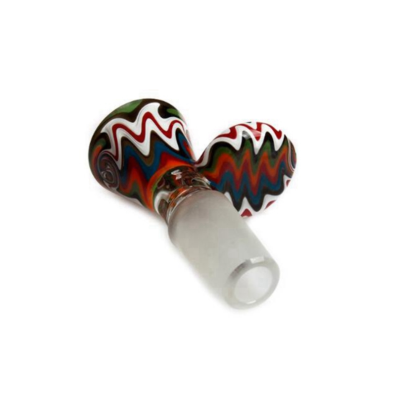 Fumatori parrucca colorata Wag Pyrex vetro spesso 14mm 18mm maschio ciotole di ricambio giunti erbe tabacco filtro olio vetro WaterPipe Bong Narghilè DownStem Holder DHL