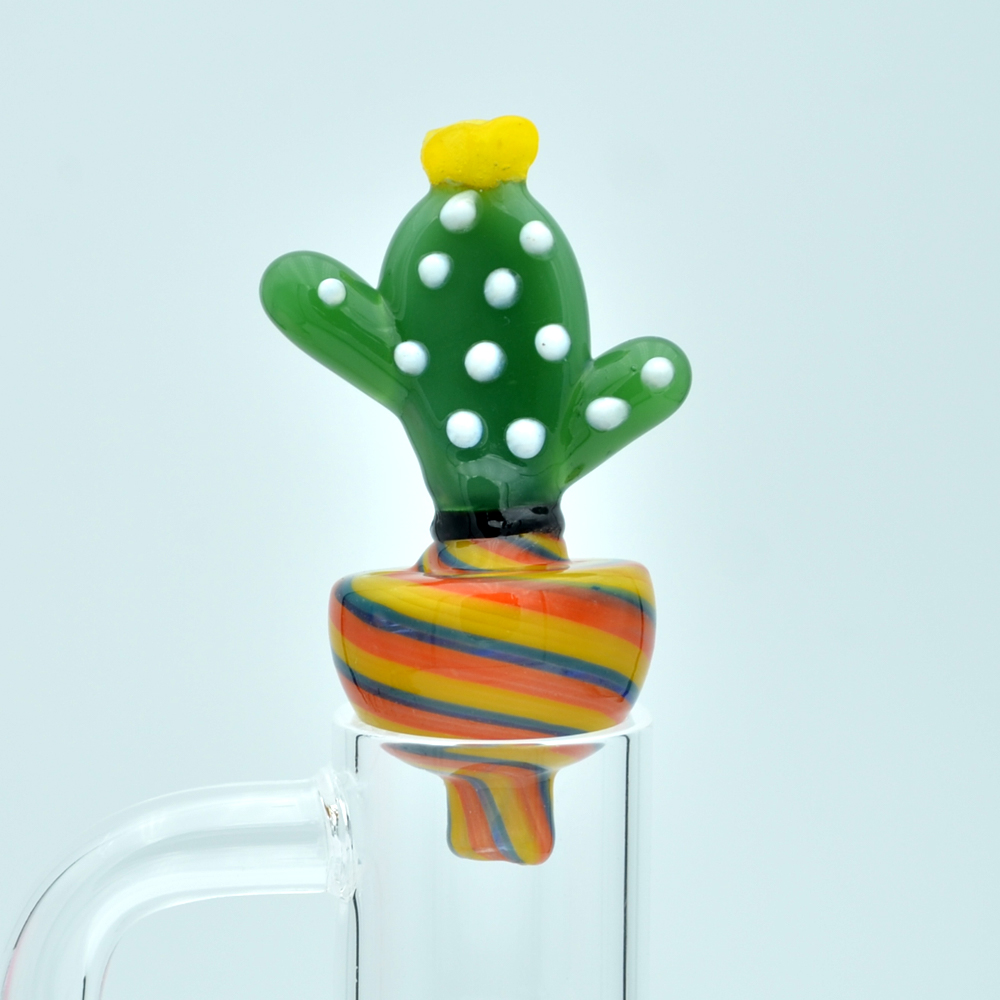 2024 New cactus bubble carb cap smoking accessories unique directional spinning wig wag great airflow carb caps fir for most quartz bangers oil dab rig