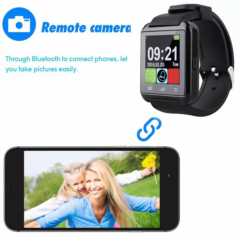 삼성 손목 시계 용 스마트 시계 터치 스크린 전화 수면 모니터 소매 패키지 Bluetooth U8 스마트 워치 S8 Android