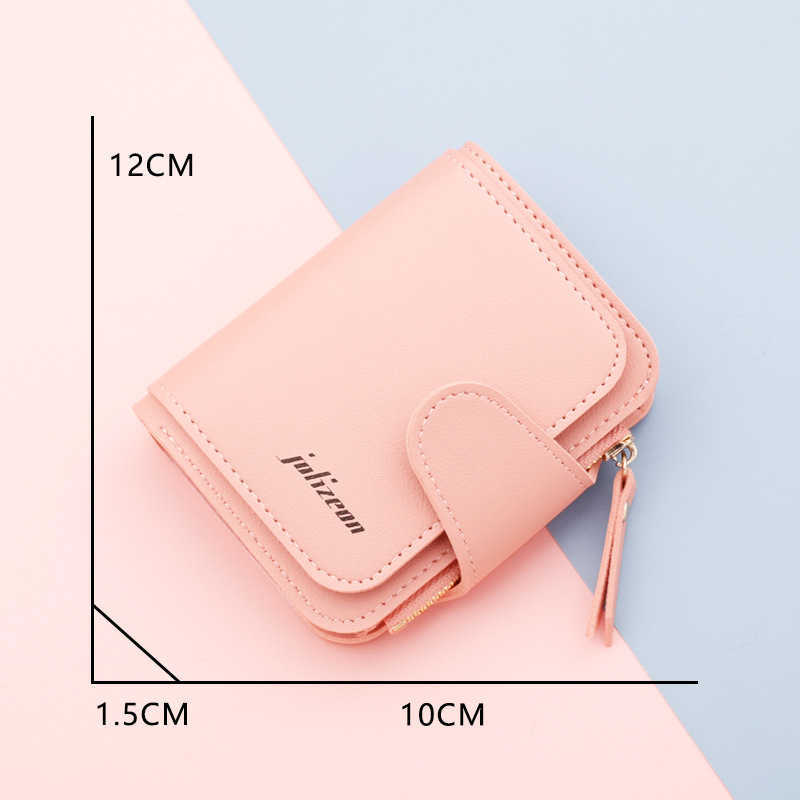 Wallets Women Wallet Black/blue/pink Short Female Purse Fashion Holder Wallet Case PU Leather Coin Purse 2022 Money Card Bag L221101