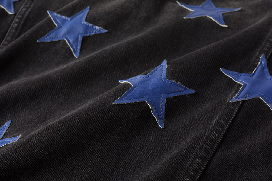 Jeans Jackets Coats European Jean Coat Hombre Star Men Embroidery Patchwork Ripped For Trend Brand Motorcycle Tops