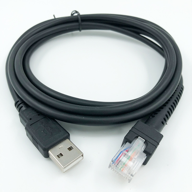 100 stcs USB 2m rechte lijngegevenskabel voor symbool LS2208 LS4208 DS6708 LS1203