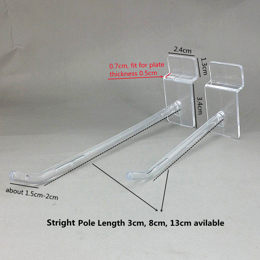 Saldatura Plastica Trogolo Slot Piatto Bordo Appeso Appendiabiti Ganci Stoccaggio Prodotti di base Espositore Scaffale Supermercato 100 pezzi