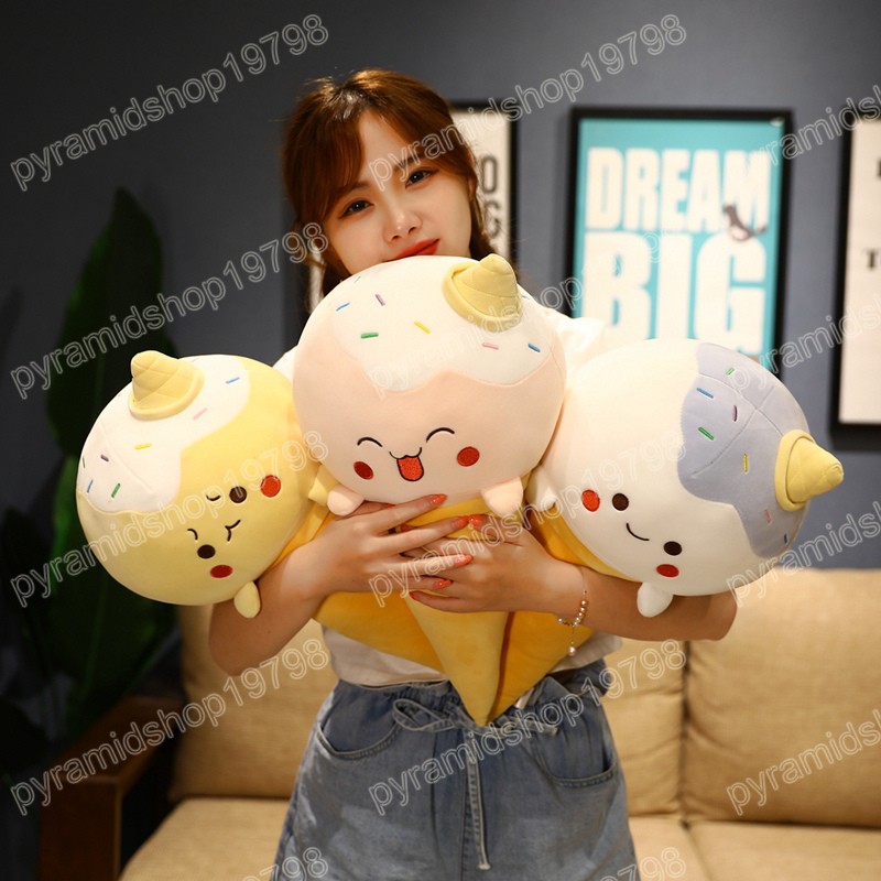 50cm boulettes mignonnes jouets en peluche coussins dessin animé crème glacée oreillers en peluche poupées Kawaii peluche peluche oreiller de couchage pour les filles