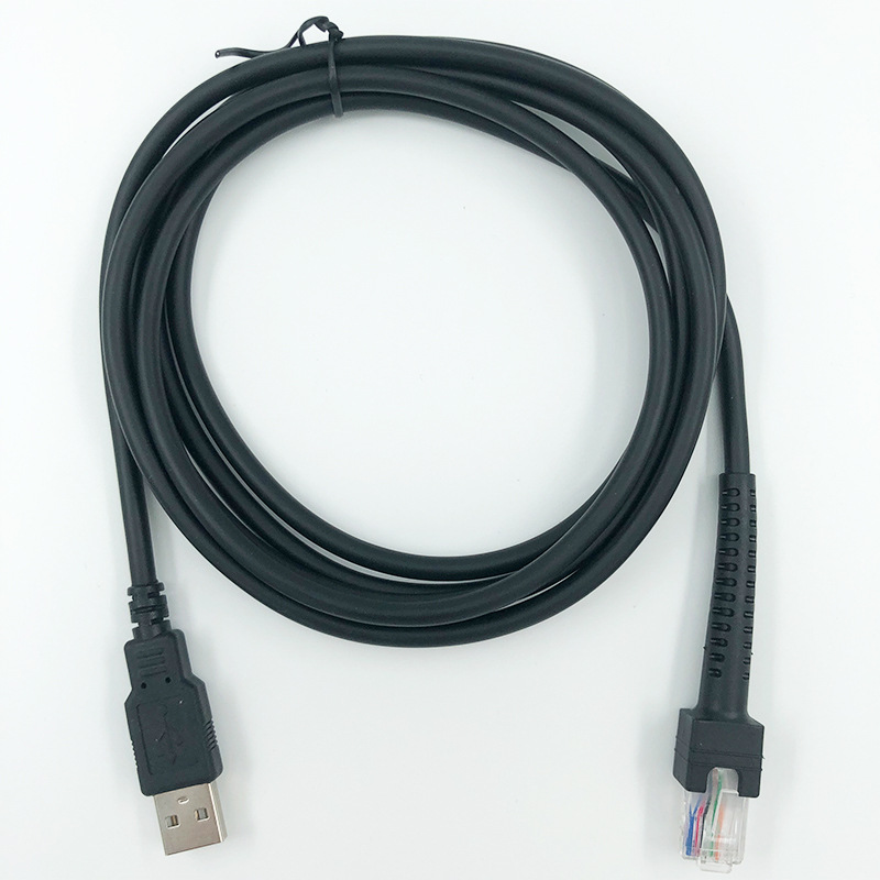 100 stcs USB 2m rechte lijngegevenskabel voor symbool LS2208 LS4208 DS6708 LS1203