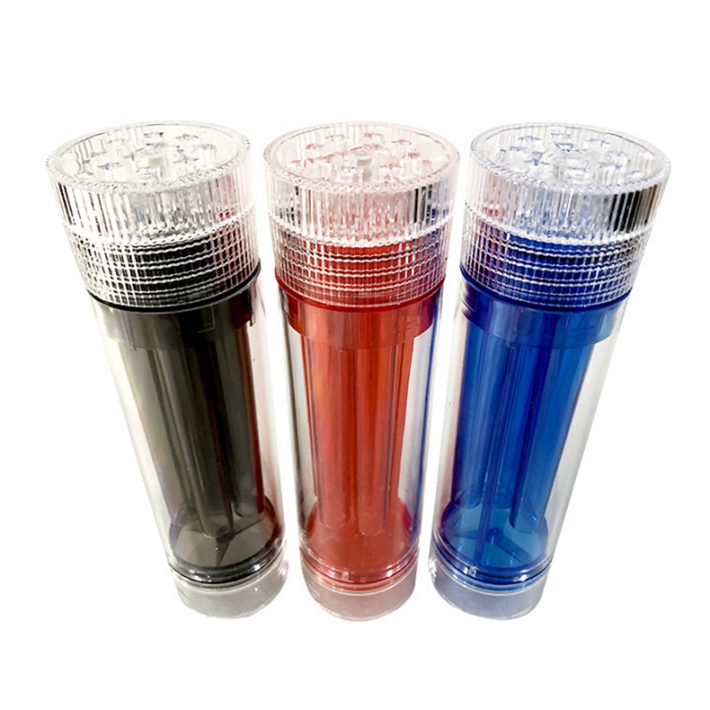 Fumer coloré en plastique Transparent 6 tubes de remplissage cône porte-cigarette herbes sèches pots de tabac moudre broyeur broyeur meulage haché boîte de rangement étui