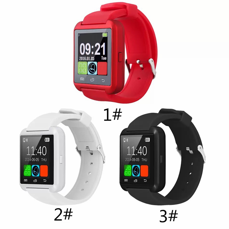 För Samsung Wrist Watches Smart Watch Touch Screen Phone Sleeping Monitor med detaljhandelspaketet Bluetooth U8 Smartwatch S8 Android