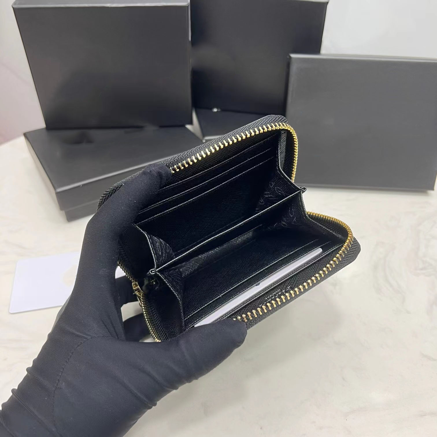 Classi Cluxury Designer Purches Funy Mens Wallets Zipper Cards and Coins Purse Card Holder Coin Purse Clutch Bag with Box Sh303q