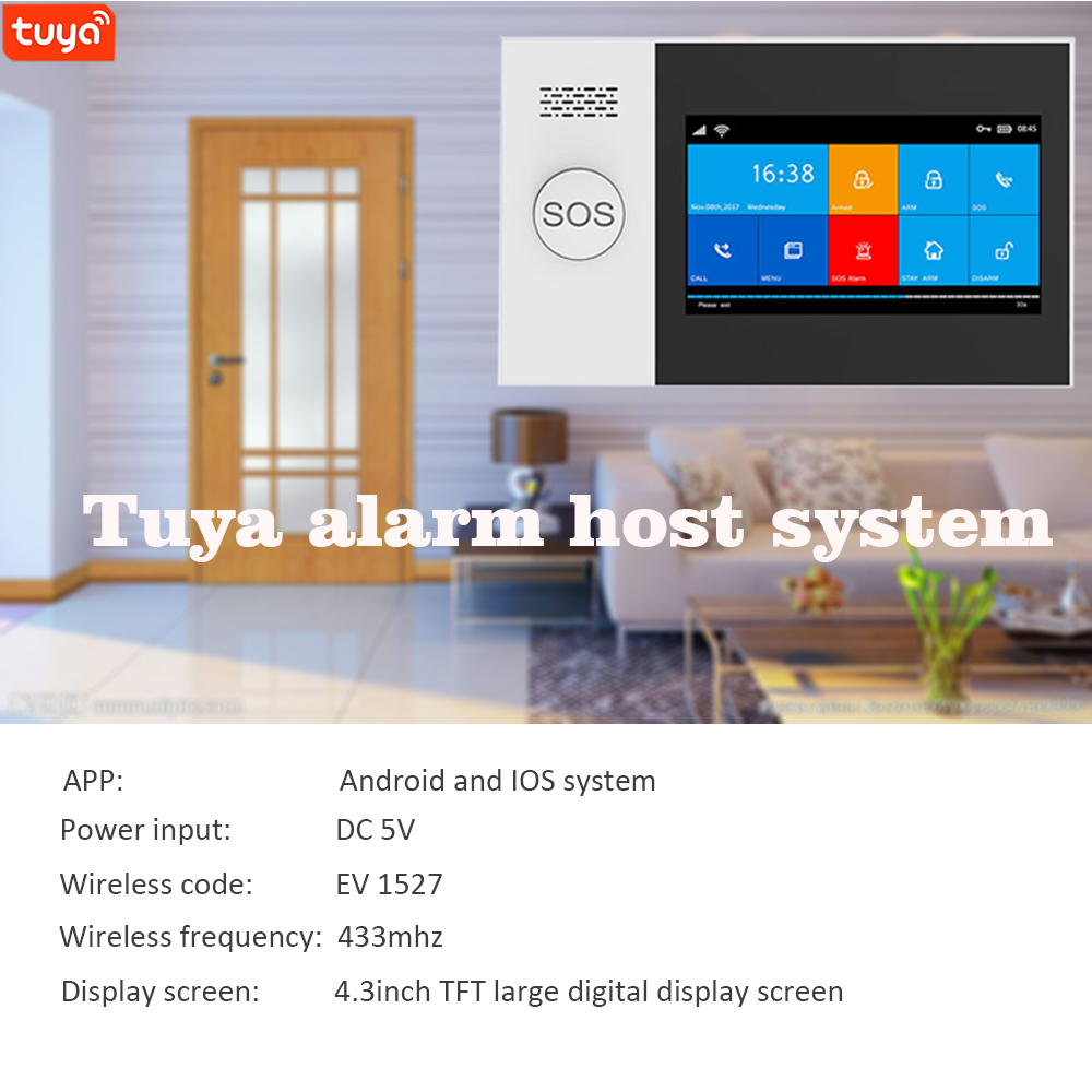 Alarmsystemen PG-107 Tuya Wireless WiFi GSM Home Inbrekende systeem IP-camera PIR Motion Sensor Deur Security Kit App Control 221101