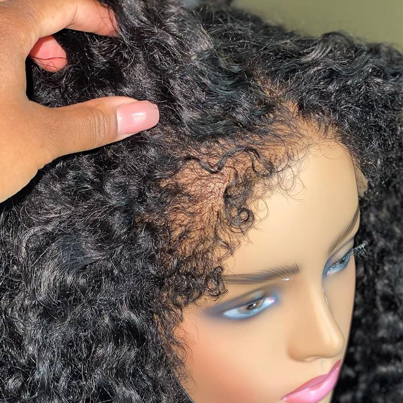 Kinky Curly Baby Hair Lace Frontal wig 360 100 Human Glueless For Women HD 13x4 Front Wig Pre Plucked Brazilian 14inch 2023 New