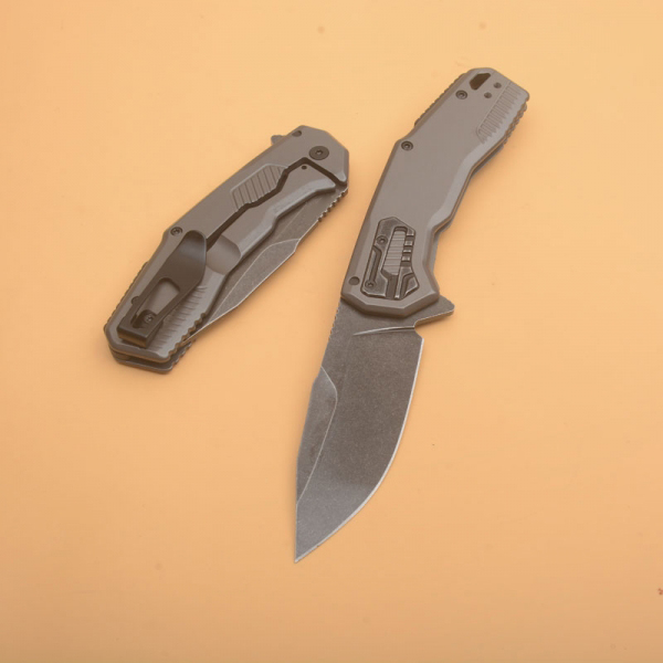 Promotion KS 2061 Couteau pliant à rabat assisté D2 Lame de lavage en pierre Poignée en acier inoxydable Couteaux de dossier de poche EDC avec boîte de vente au détail