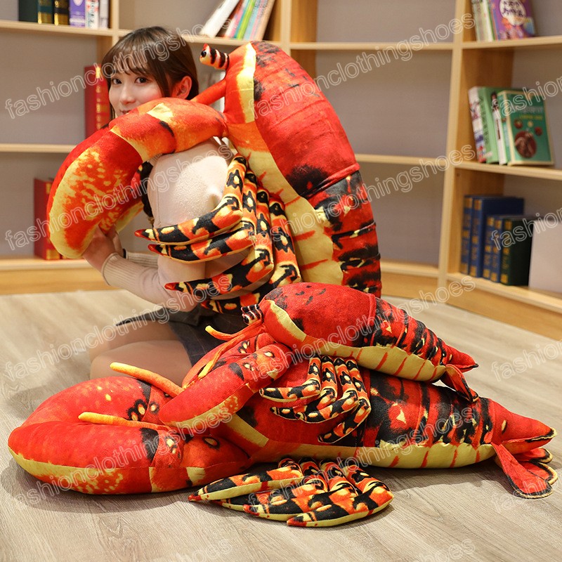 37x40 cm aragosta rossa realistica peluche simpatico animale di pezza decorazioni la casa bambini regalo di compleanno
