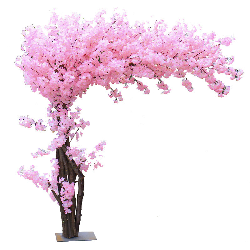 Kunstmatige kersenboom nepplant diy bruiloft decoraties feest decoratie perzik roze weg lood hotel podium home tuin