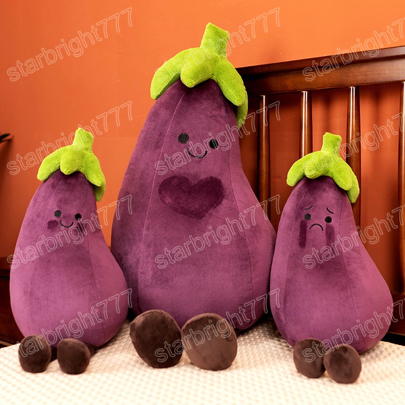 35/50 cm simulazione melanzana peluche cuscino carino verdura bambola di pezza divano decorazione della stanza regalo di compleanno bambini
