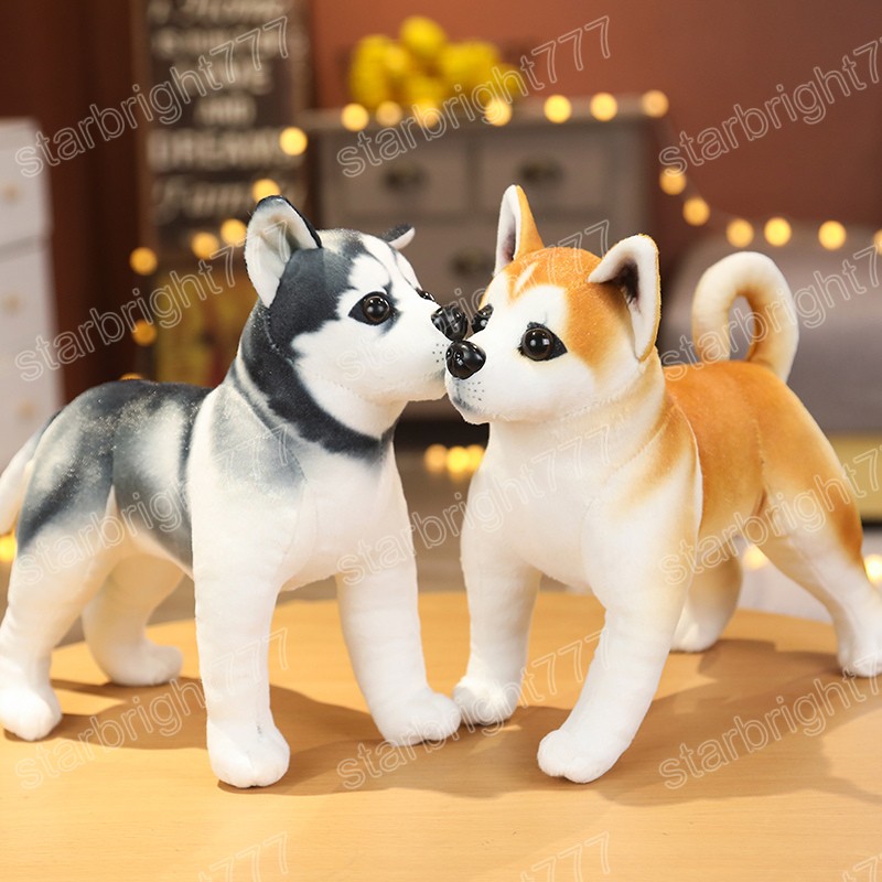 Моделирование 25 см милые собачьи плюшевые игрушки милые хриплы ротвейлеры животные куклы для собак фаршированные мягкие игрушки для детских мальчиков Рождественский подарок