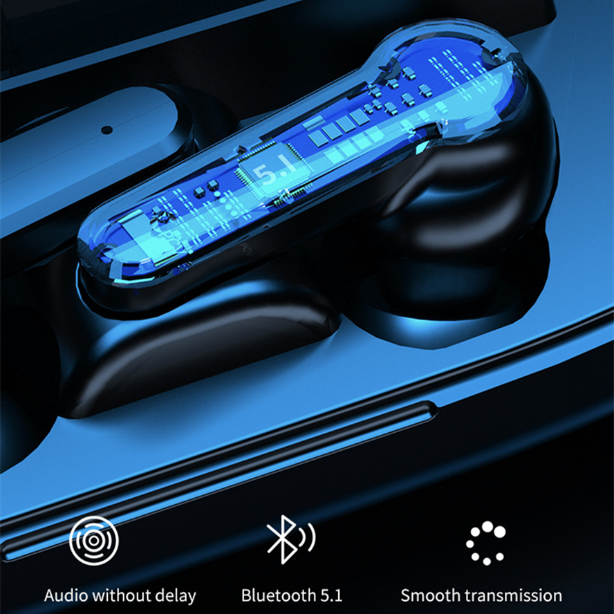 M19 TWS Power Digital Display Bluetooth 5.1 Wireless Earphone Earphone M10 Sport Gaming Headphone Twins Earbuds لجميع الهواتف iPhone 14 Samsung Xiaomi Huawei سماعة