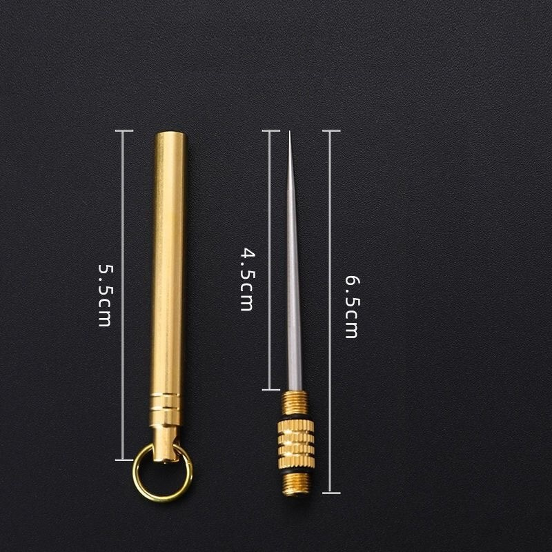 Outdoor EDC Pocket Toothpick Fruit Fork Waterproof Metal Titanium Toothpick Ultralight Travel Kits