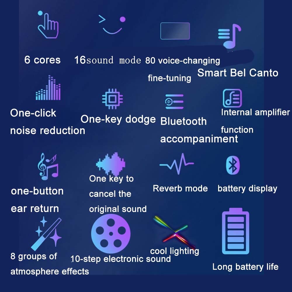 Röstväxlare Mini Bärbar ljudeffektväxlare Bluetooth-kompatibel Live Sound Telefon PC Surfplatta Högtalarenhet 8 Ändringar karaoke 221101